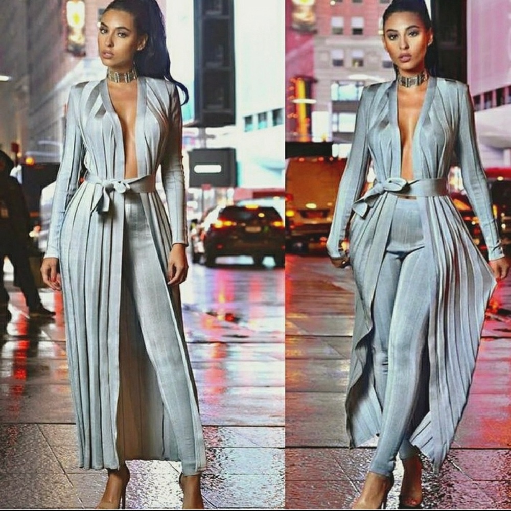 Miss circle bandage cape and pant set EXCLUSIVE